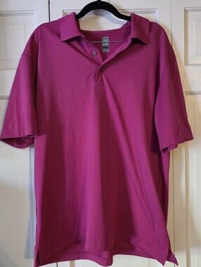 PGA Tour Men's Magenta Polo Shirt